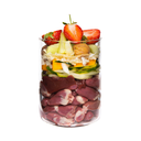 Duck with squash, strawberries and elderbeeries